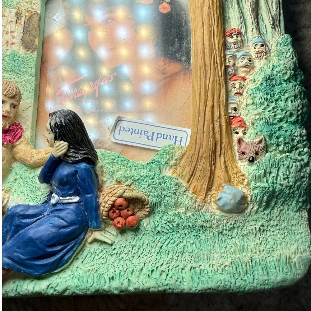Terragrafics 1990 Woodland Figurine Photo Frame Resin Vintage Decor Whimsy Fairy